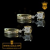 Buy 14k gold earrings for women armenian gold fashion jewelry где купить золотые серьги с драгоценными камнями недорого Серьги из золота (31)